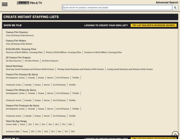 TV & Movie Database | Luminate Film & TV