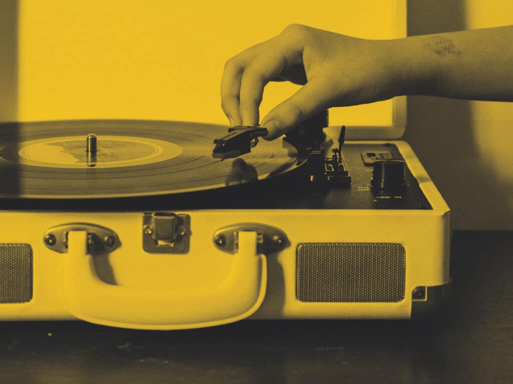 Image of a record player