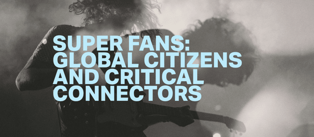 black and white of music artist with title overlay