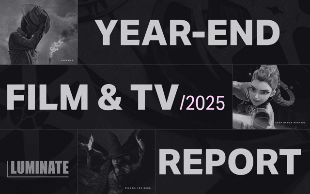 Year-end film & tv report cover with luminate logo
