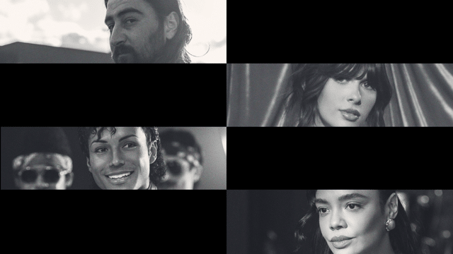 Blocked image with pictures of famous people.