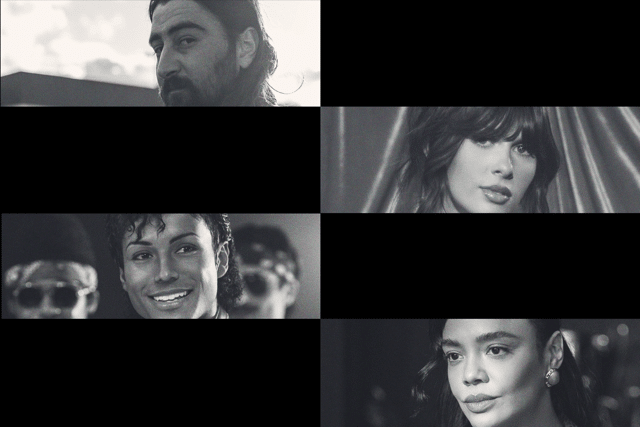 Image of famous people with black boxes
